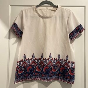 LOFT Fan Floral Print Blouse MP